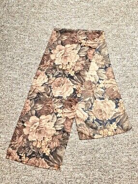 Anthropologie Rose Pattern Oblong Scarf